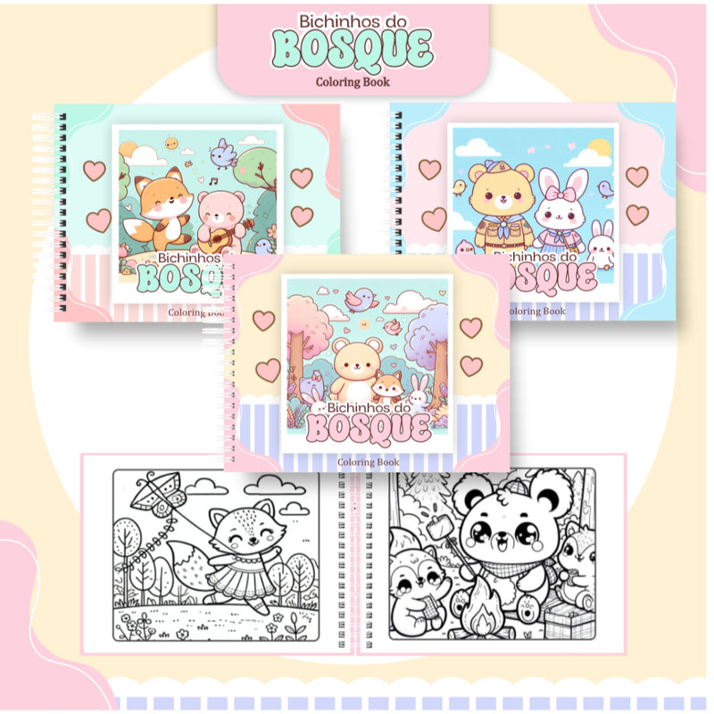 Livro de Colorir Bichinhos do Bosque