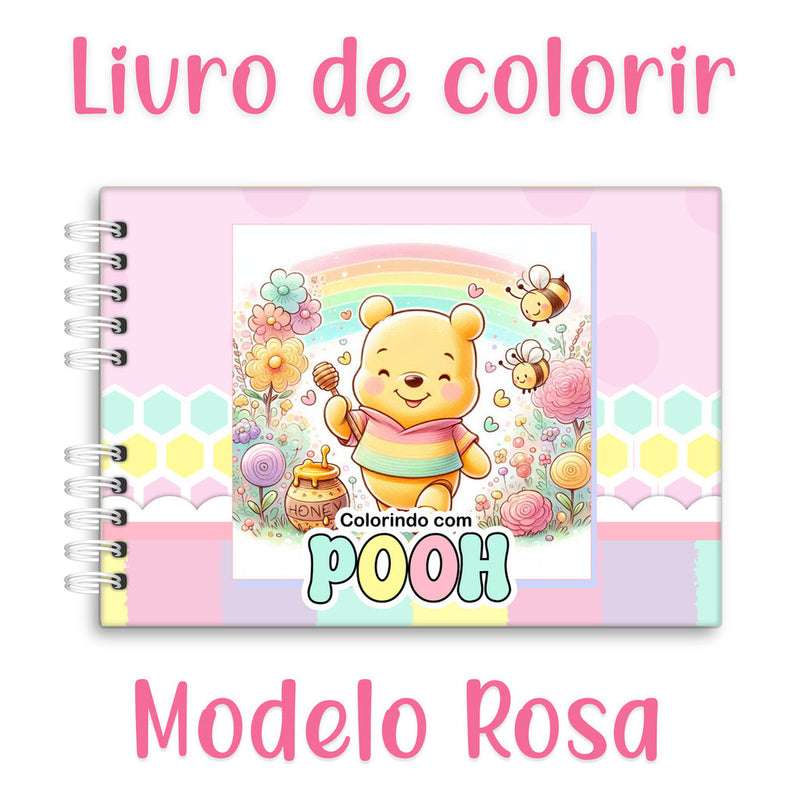 Livro de Colorir Pooh Rosa