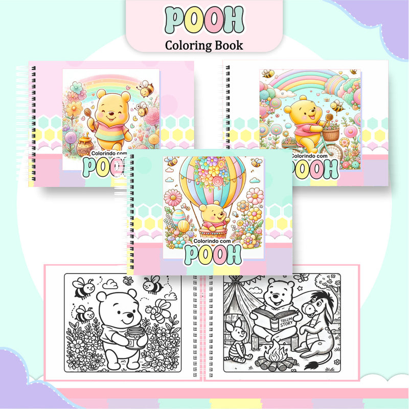 Livro de Colorir Pooh Rosa