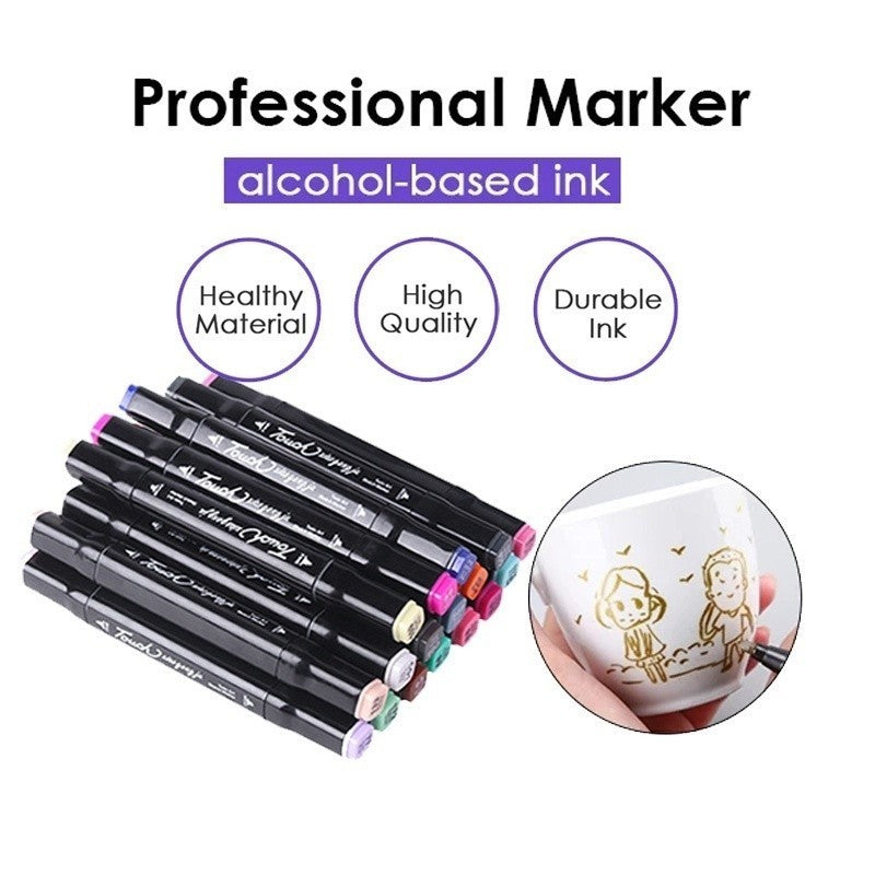 3 Livro Bobbie Goods 100 Folhas + Caneta Marcadores com Ponta Dupla 48 Cores